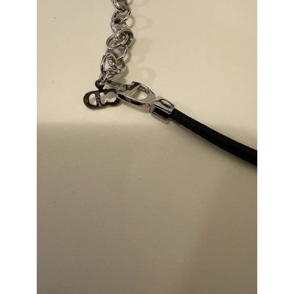 Vintage Christian Dior Black Bow Choker Necklace